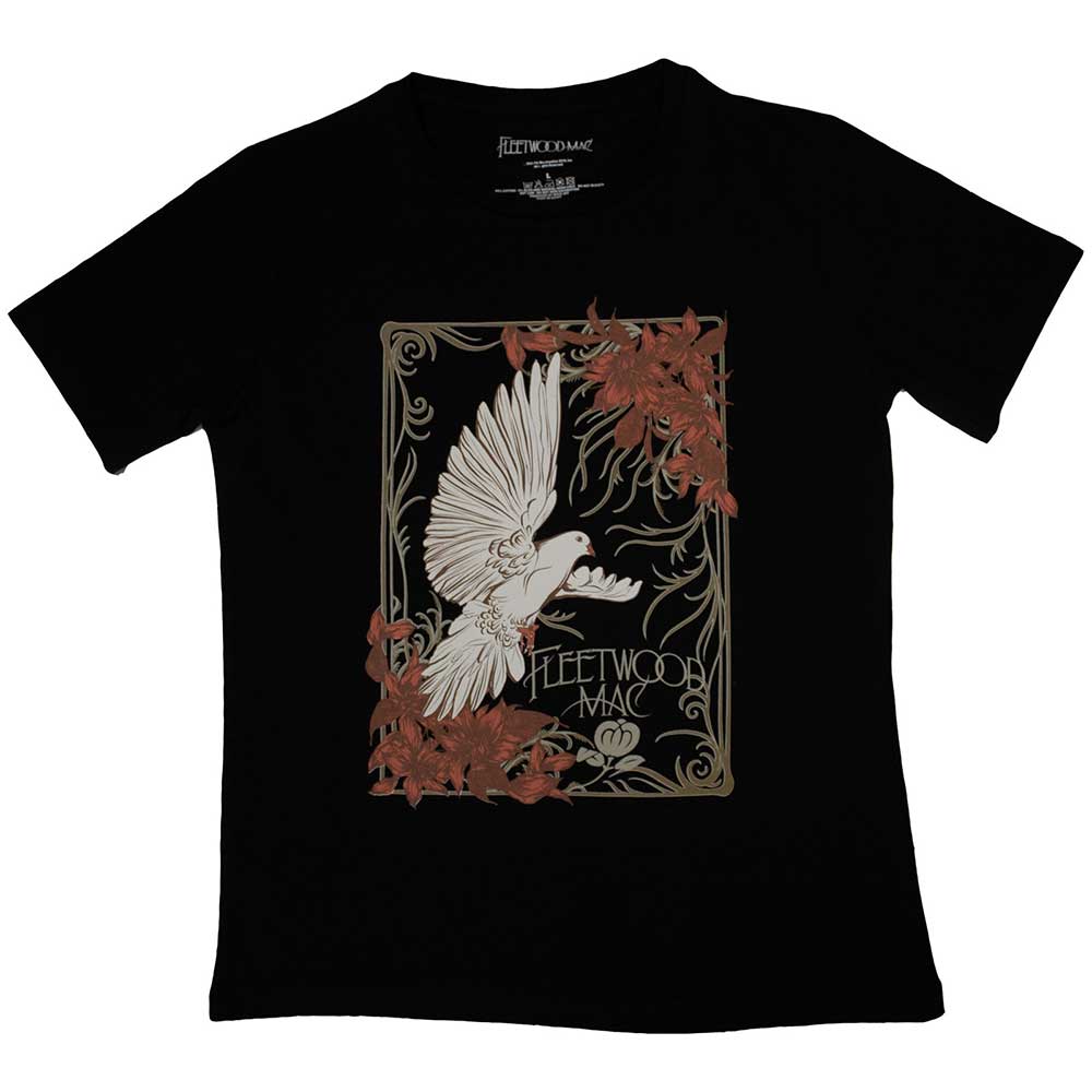 Fleetwood Mac Ladies T-Shirt: Dove (Black)
