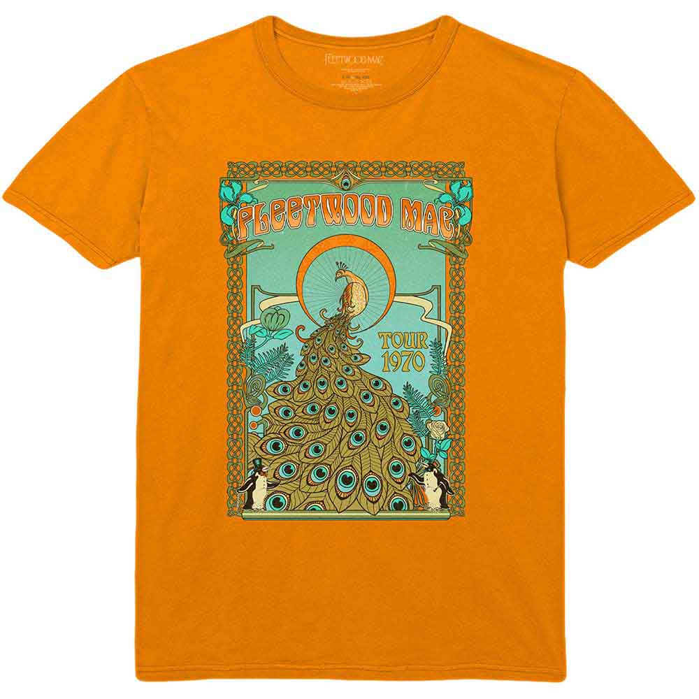 Fleetwood Mac Unisex T-Shirt: Peacock (Orange)
