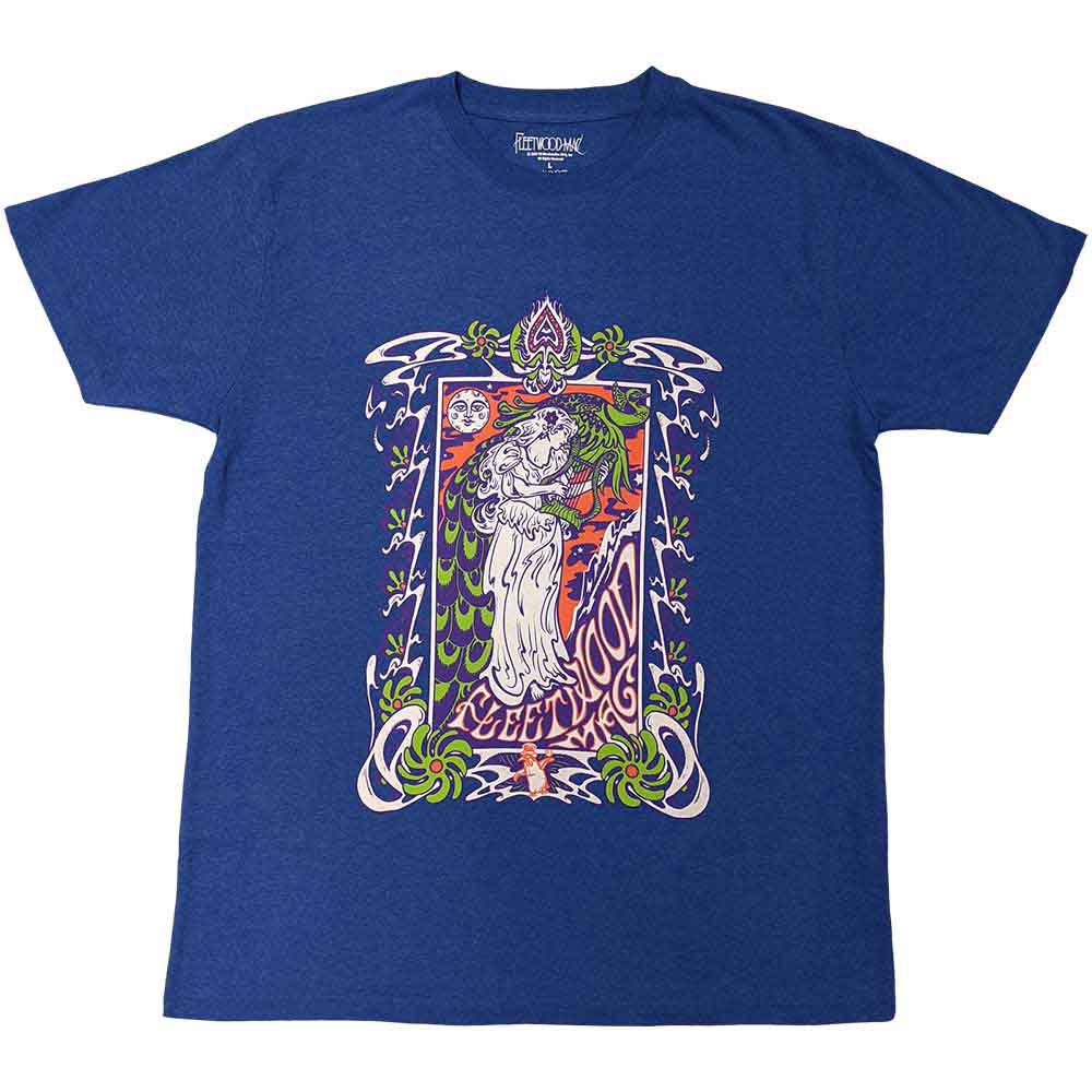 Fleetwood Mac Unisex T-Shirt: Lady Lyre (Blue)