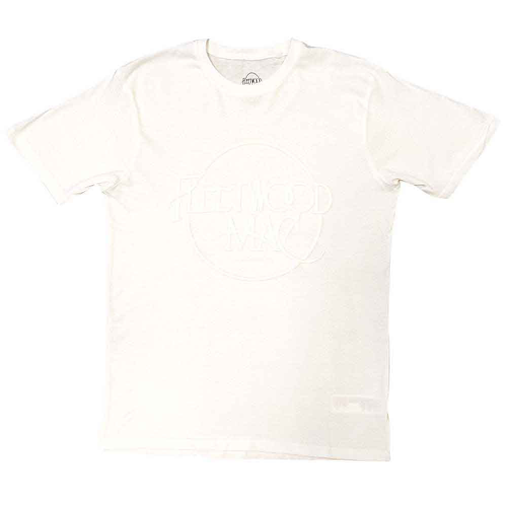Fleetwood Mac Unisex T-Shirt: Classic Logo (White) (Hi-Build)