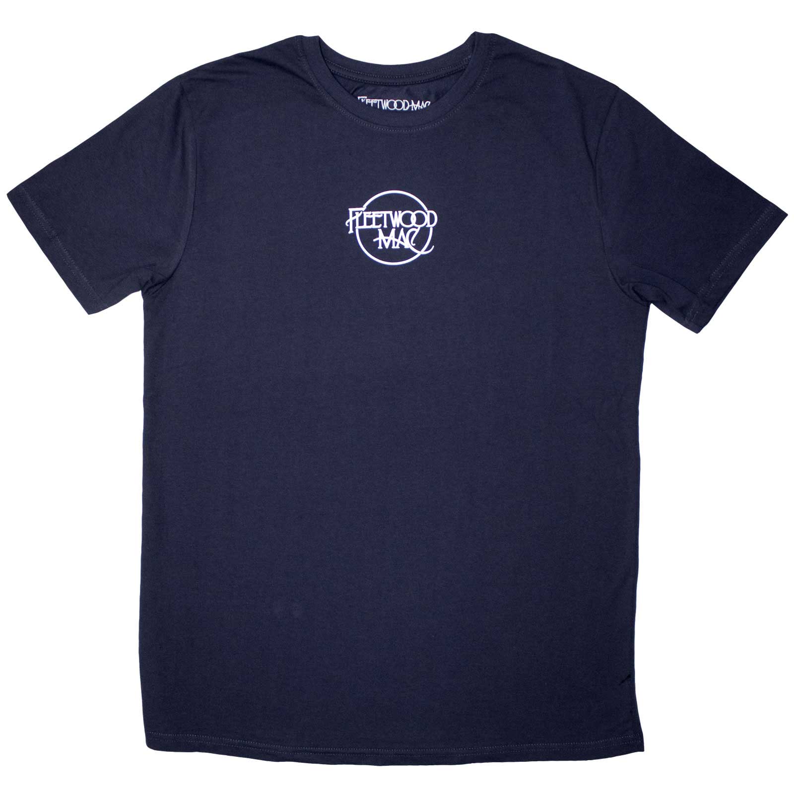 Fleetwood Mac Unisex T-Shirt: Mini Classic Logo (Navy Blue)