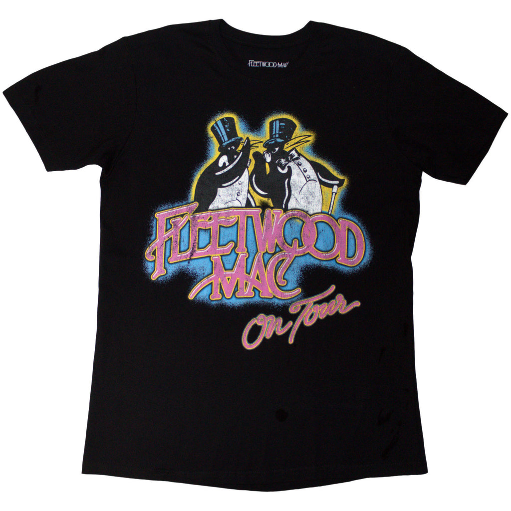 Fleetwood Mac Unisex T-Shirt: On Tour (Black) (Back Print)