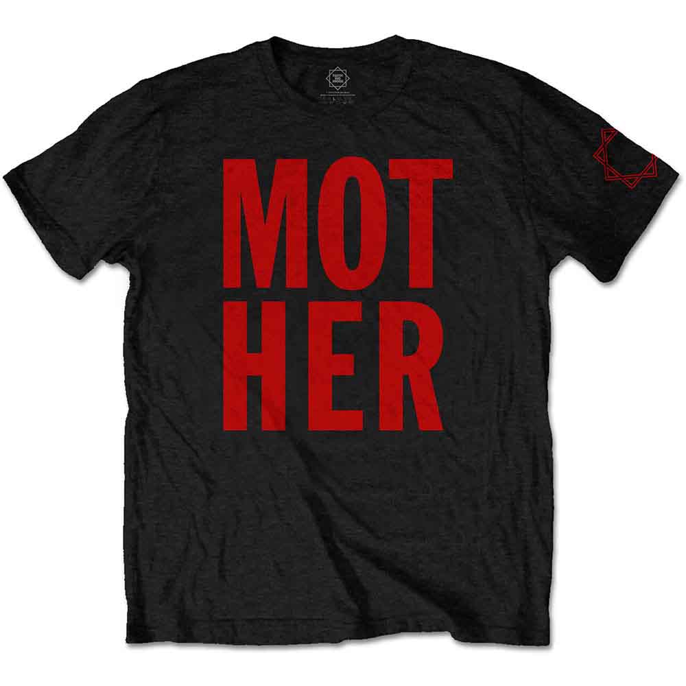 Faith No More Unisex T-Shirt: MF Stacked (Black) (Back Print)