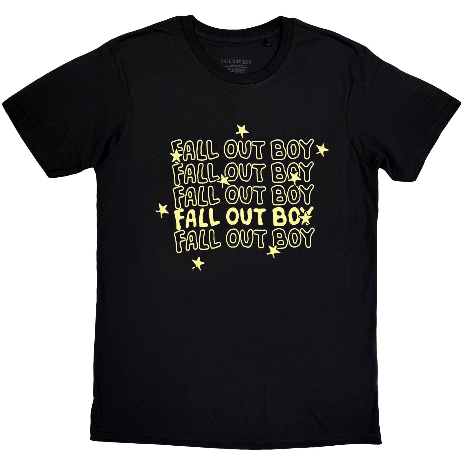 Fall Out Boy Unisex T-Shirt: Logo Repeat (Black)