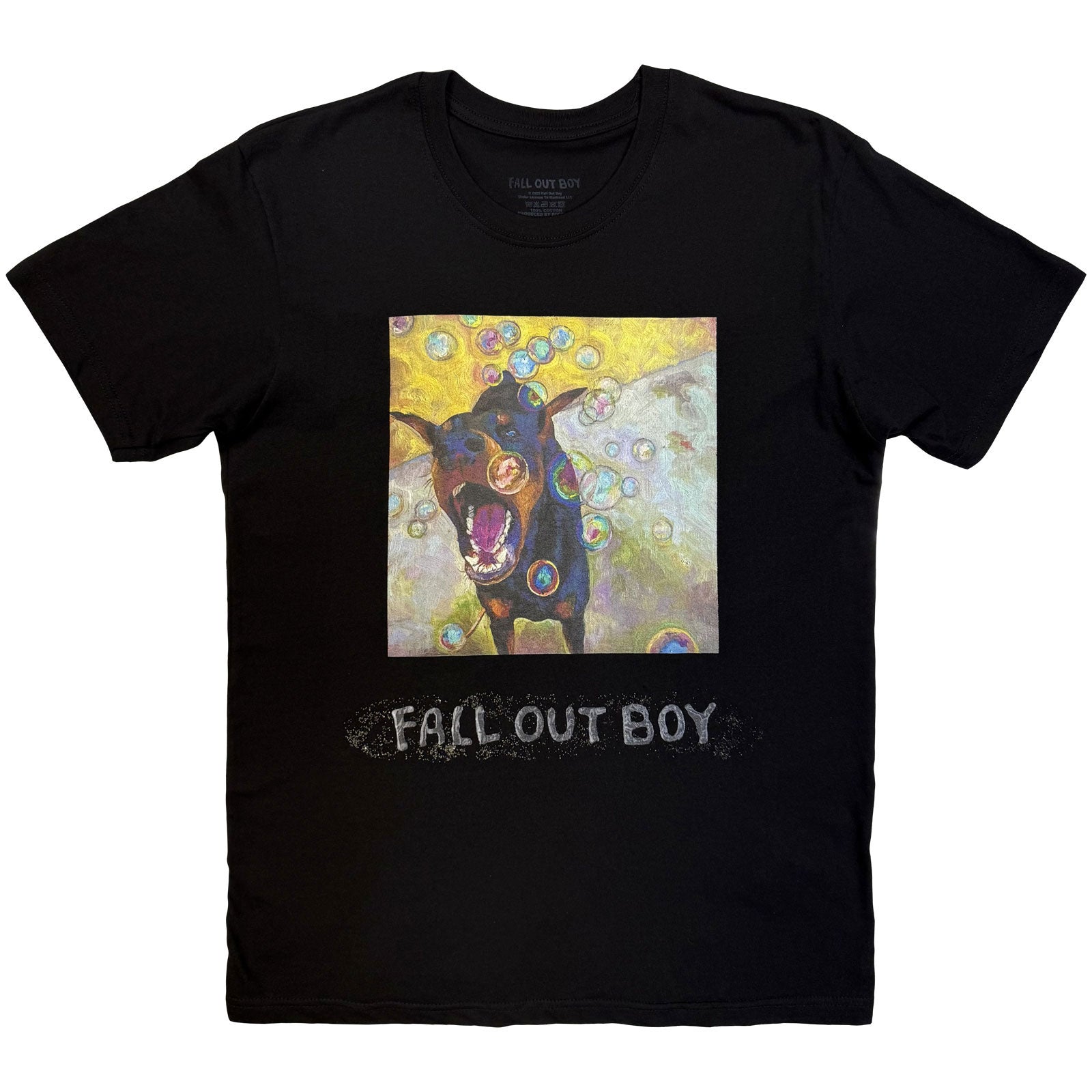 Fall Out Boy Unisex T-Shirt: Dog Painting (Black)