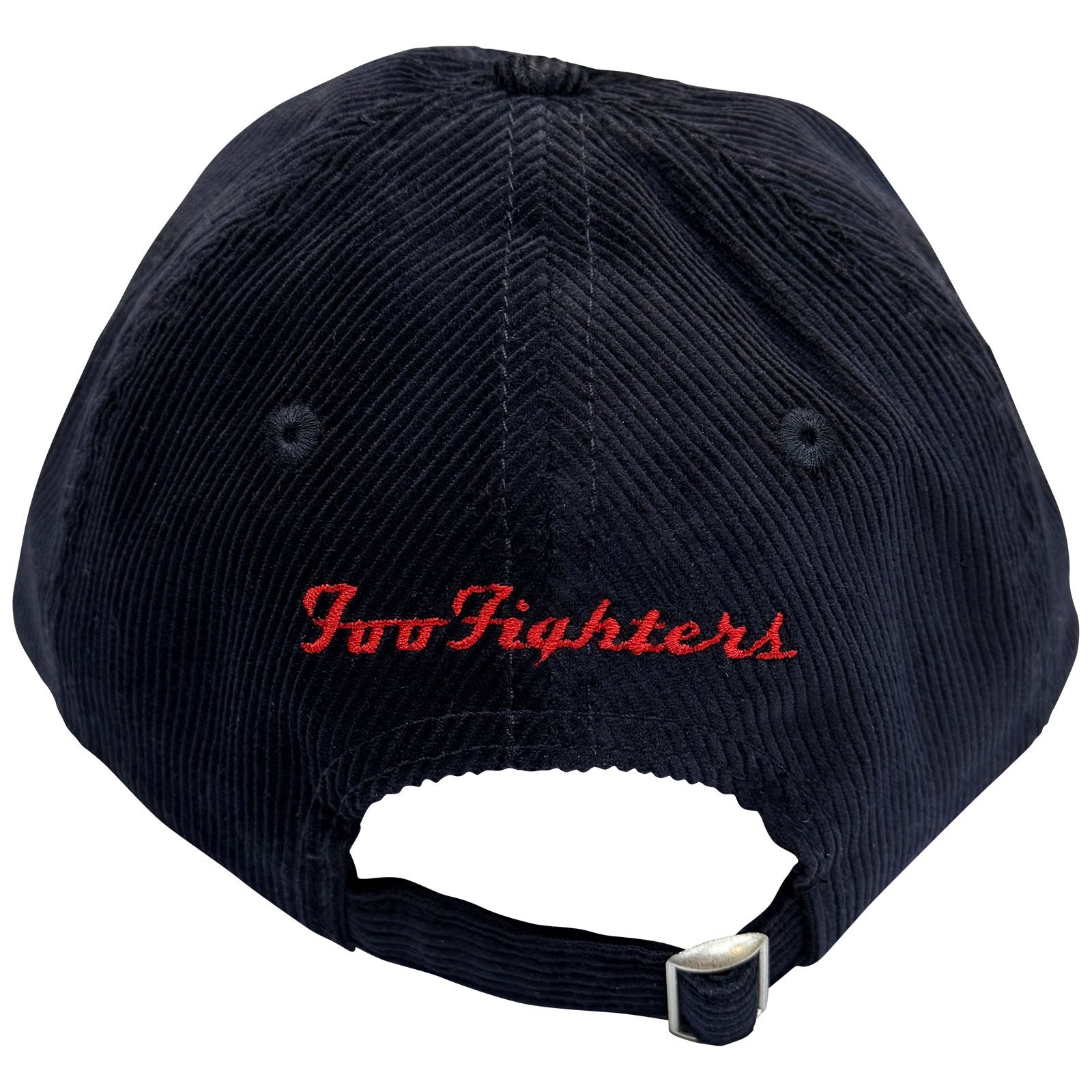 Foo Fighters Unisex Baseball Cap: FF & TCATS Logos Corduroy (Navy Blue) (Back Print)