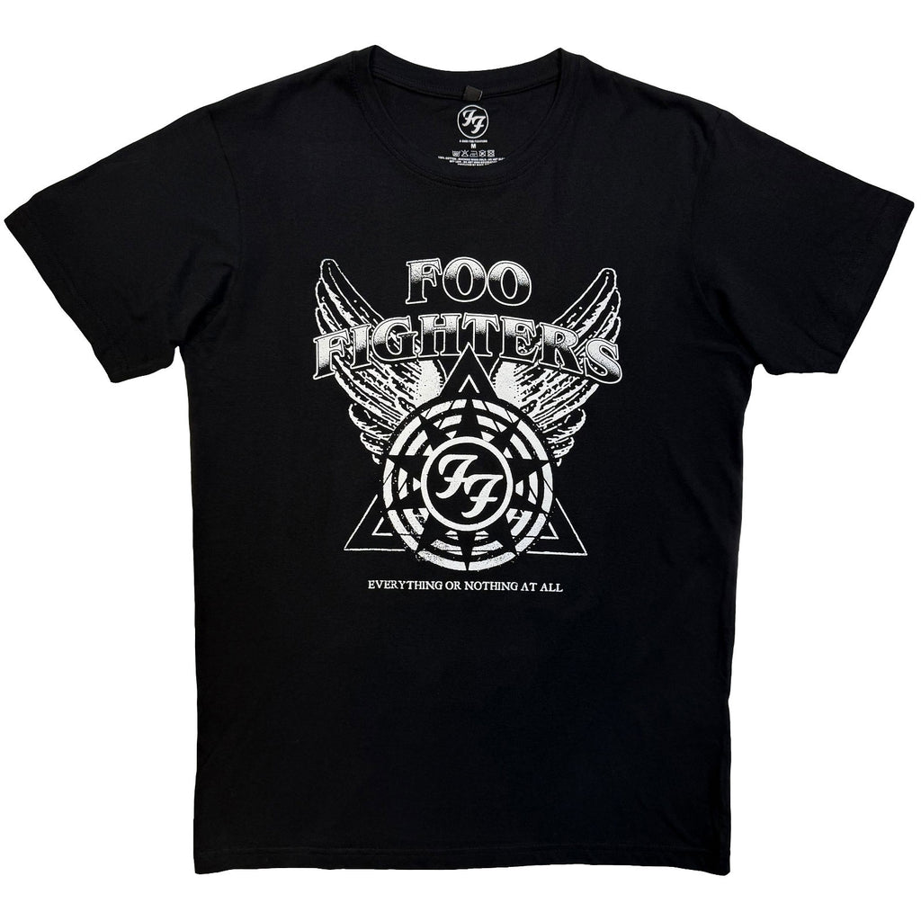 Foo Fighters Unisex Premium Carbon T-Shirt: Everything or Nothing At All Logo (Black)