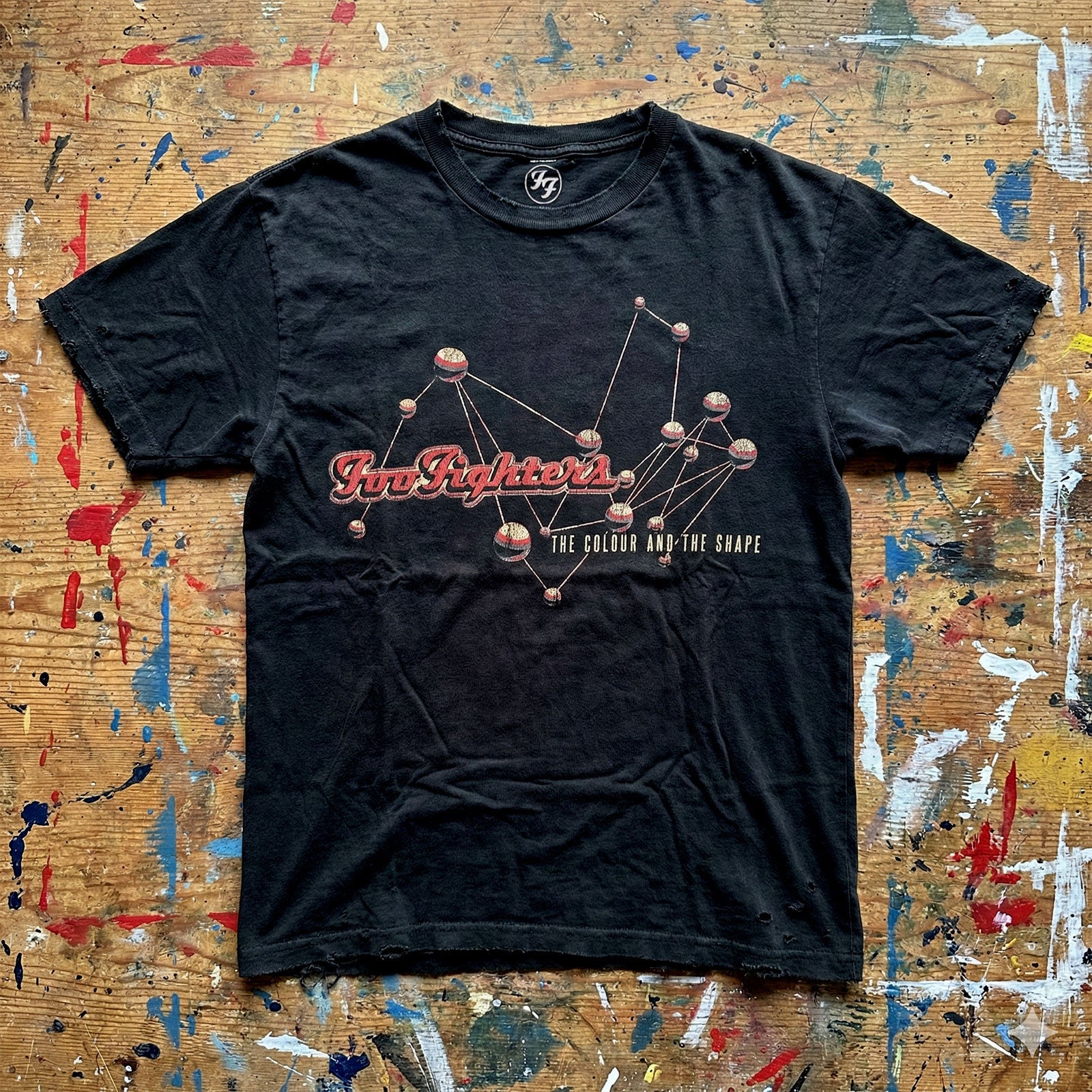 Foo Fighters Unisex Premium Carbon T-Shirt: The Colour & The Shape (Black) (Back Print)