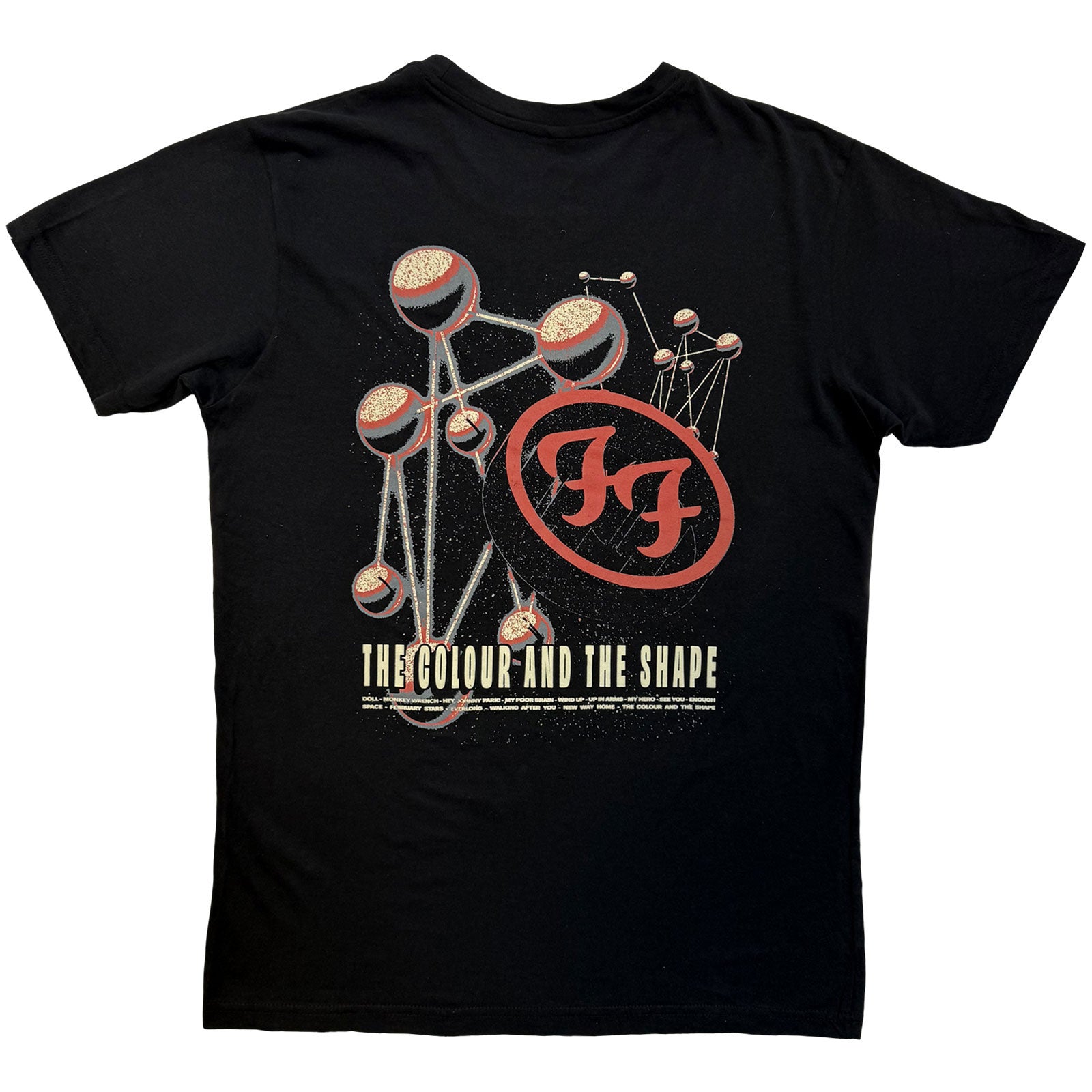 Foo Fighters Unisex Premium Carbon T-Shirt: The Colour & The Shape (Black) (Back Print)
