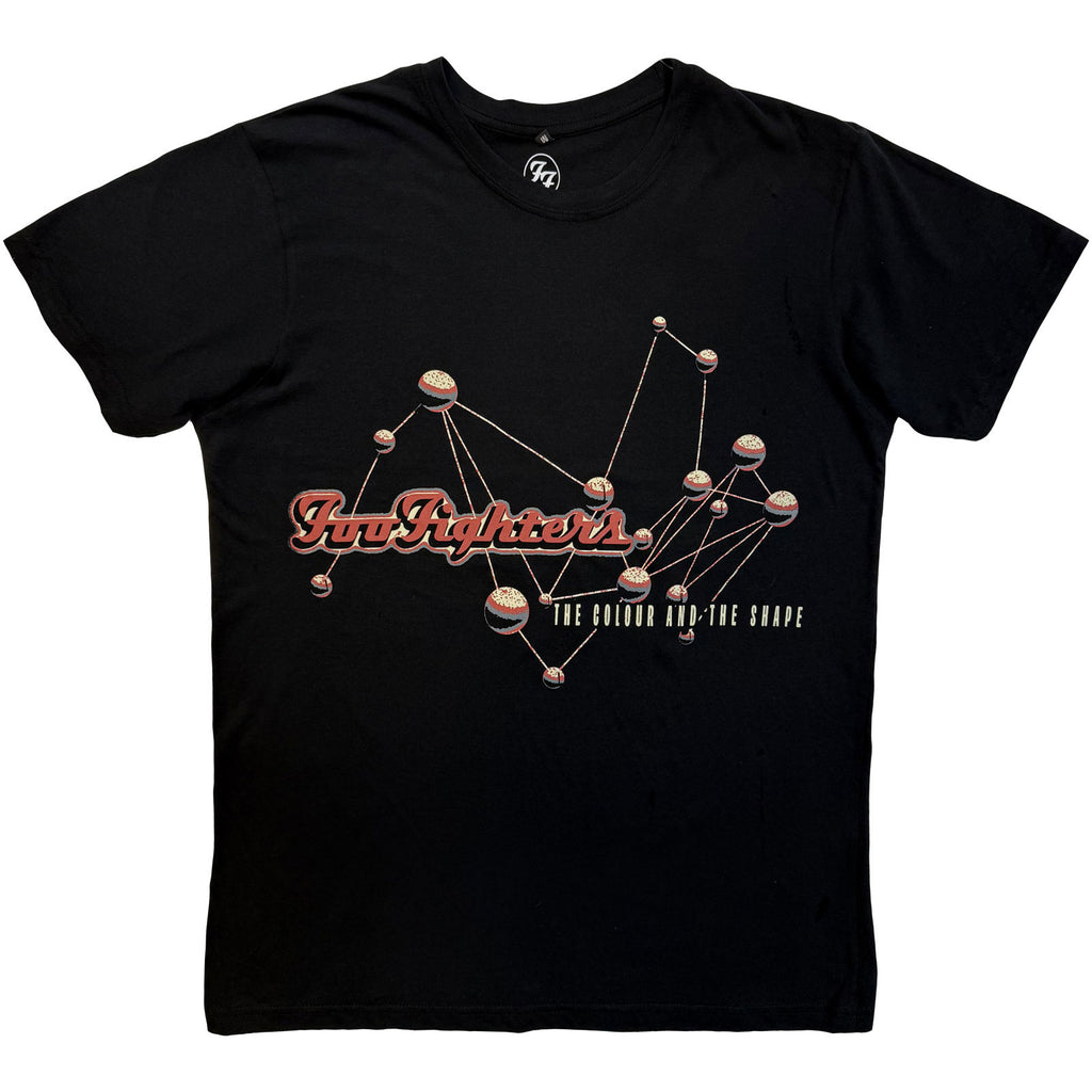 Foo Fighters Unisex Premium Carbon T-Shirt: The Colour & The Shape (Black) (Back Print)