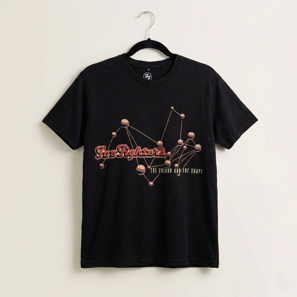 Foo Fighters Unisex Premium Carbon T-Shirt: The Colour & The Shape (Black) (Back Print)