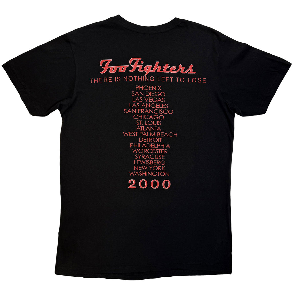 Foo Fighters Unisex Premium Carbon T-Shirt: Nothing Left To Lose Tour (Black) (Back Print)