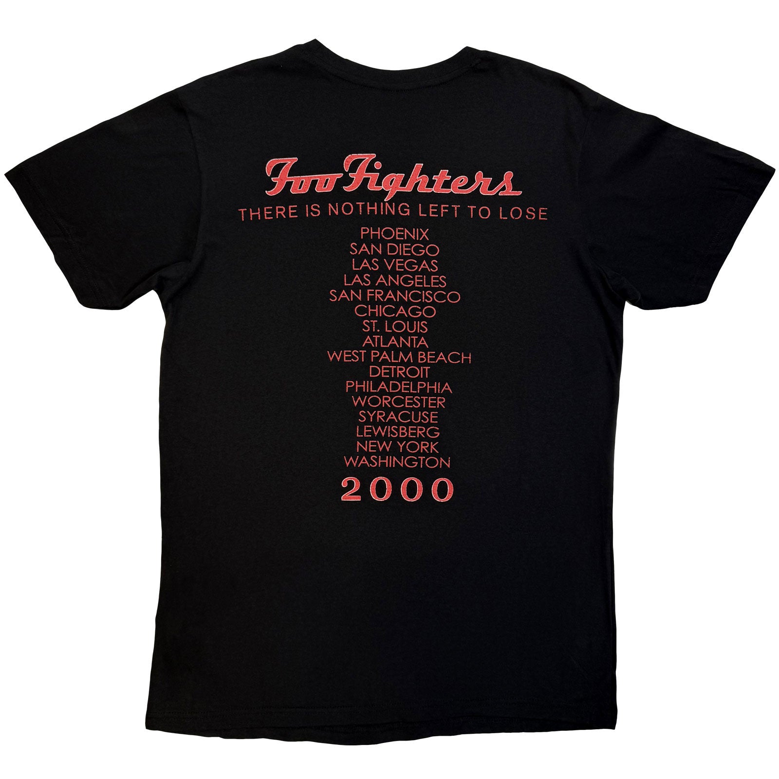 Foo Fighters Unisex Premium Carbon T-Shirt: Nothing Left To Lose Tour (Black) (Back Print)