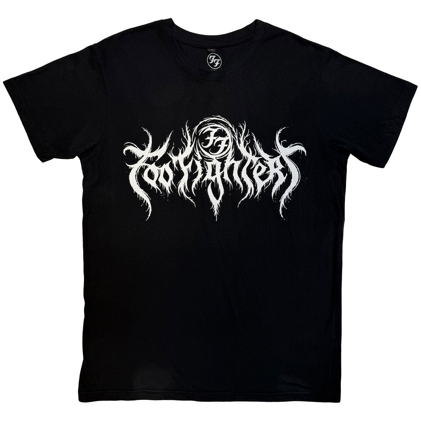 Foo Fighters Unisex Premium Carbon T-Shirt: Metal Logo (Black)