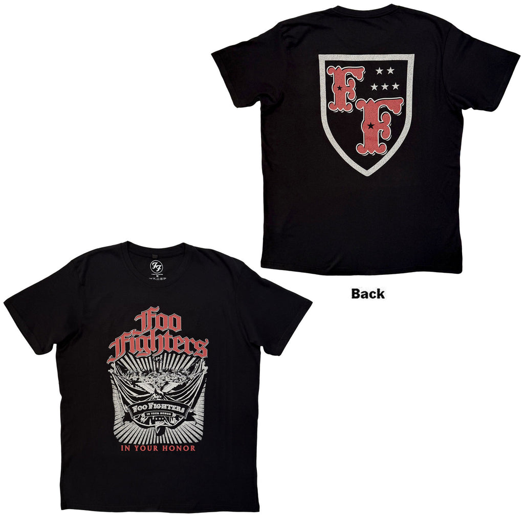 Foo Fighters Unisex Premium Carbon T-Shirt: In Your Honour (Black) (Back Print)