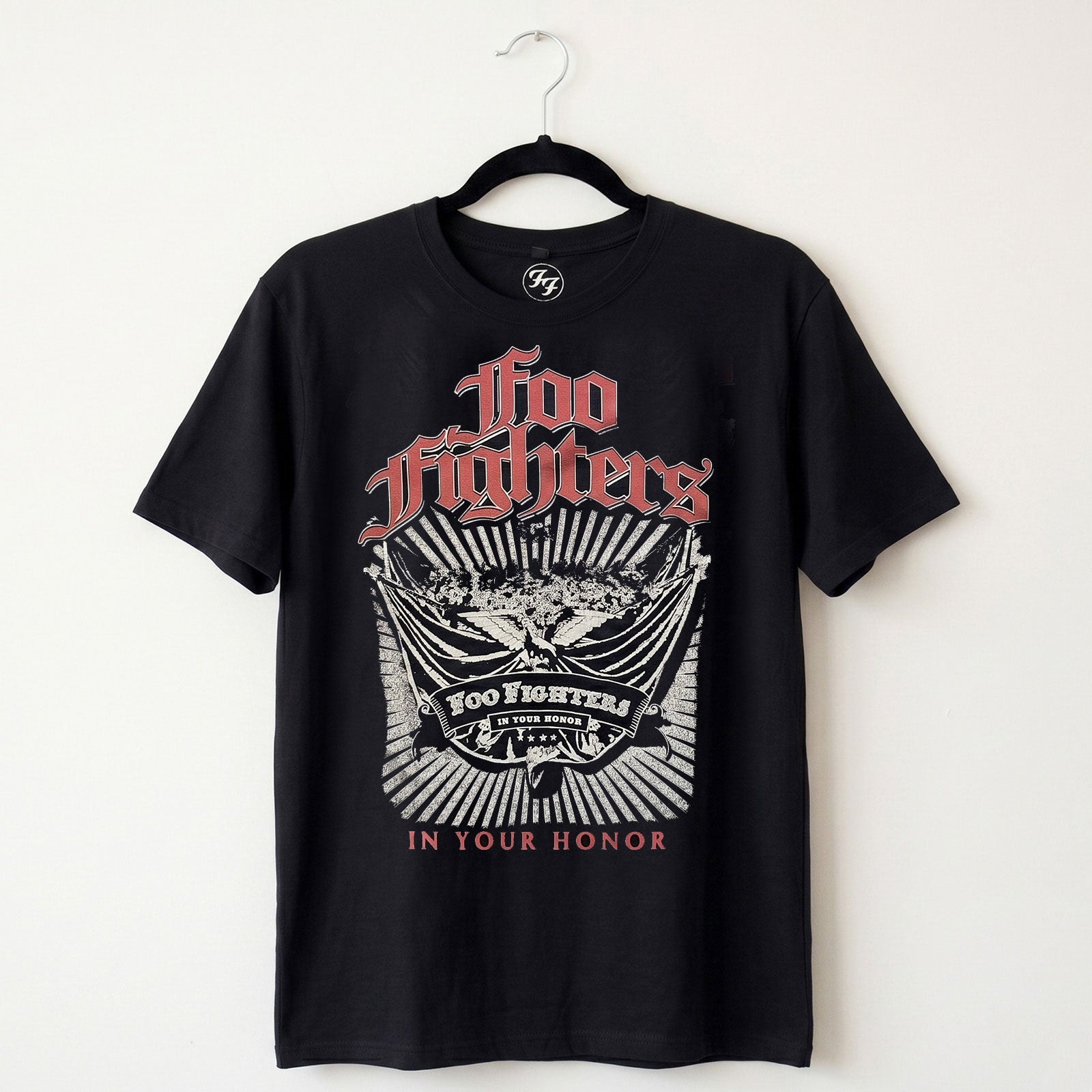 Foo Fighters Unisex Premium Carbon T-Shirt: In Your Honour (Black) (Back Print)