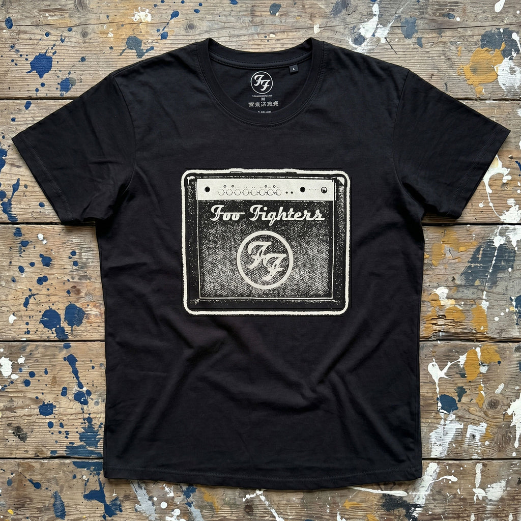 Foo Fighters Unisex Premium Carbon T-Shirt: Amp (Black)