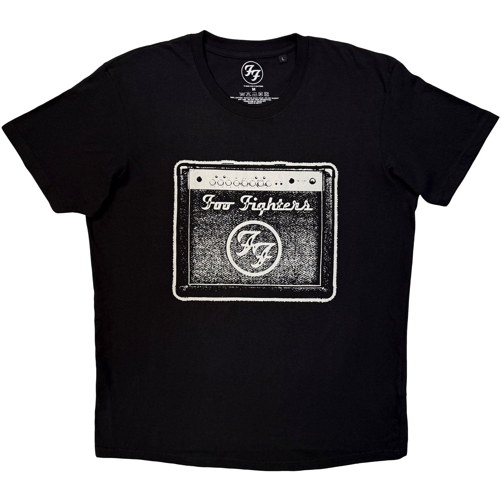 Foo Fighters Unisex Premium Carbon T-Shirt: Amp (Black)