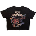 Foo Fighters Ladies Crop Top: Ray Gun (Black)