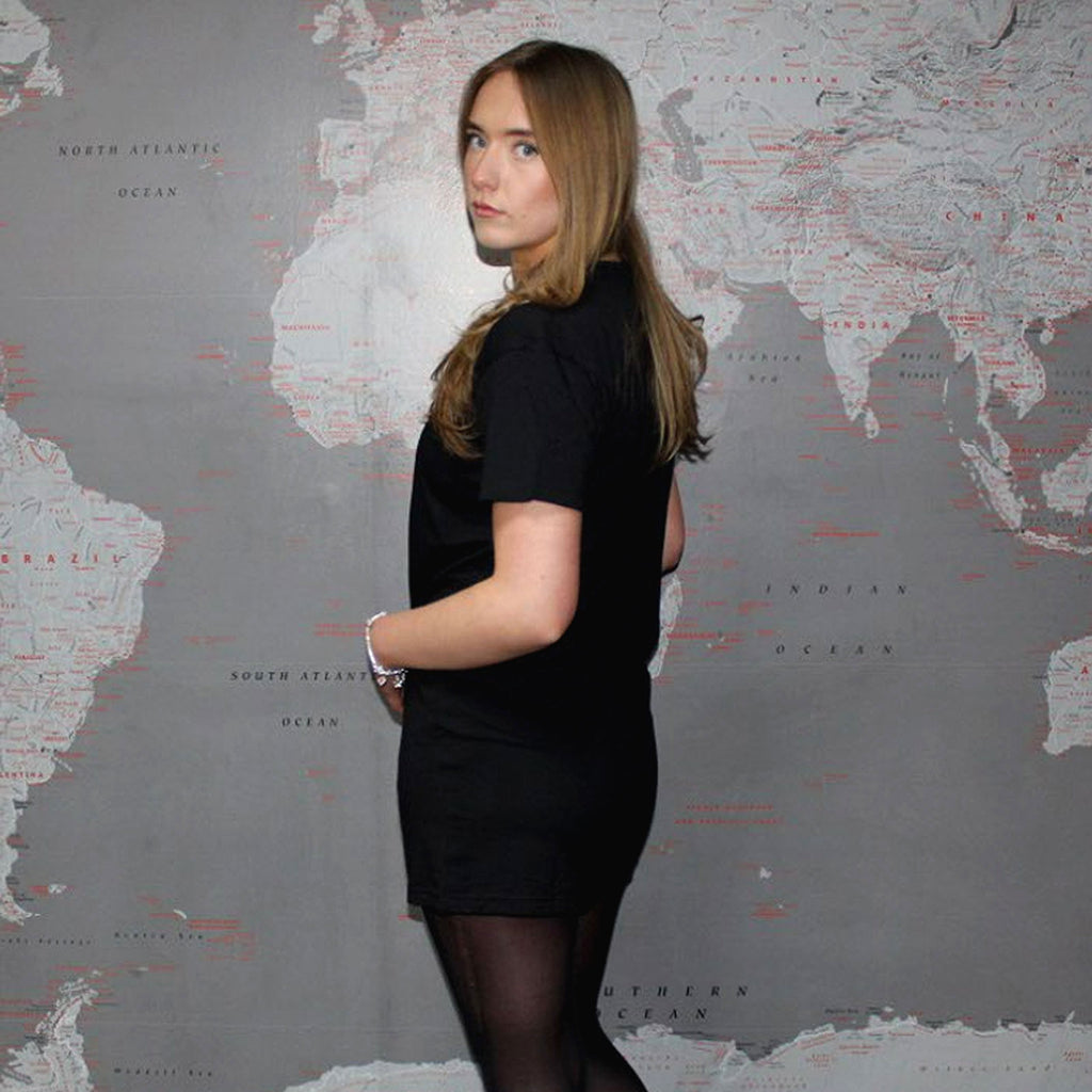 Foo Fighters Ladies T-Shirt Dress: FF Logo (Black)