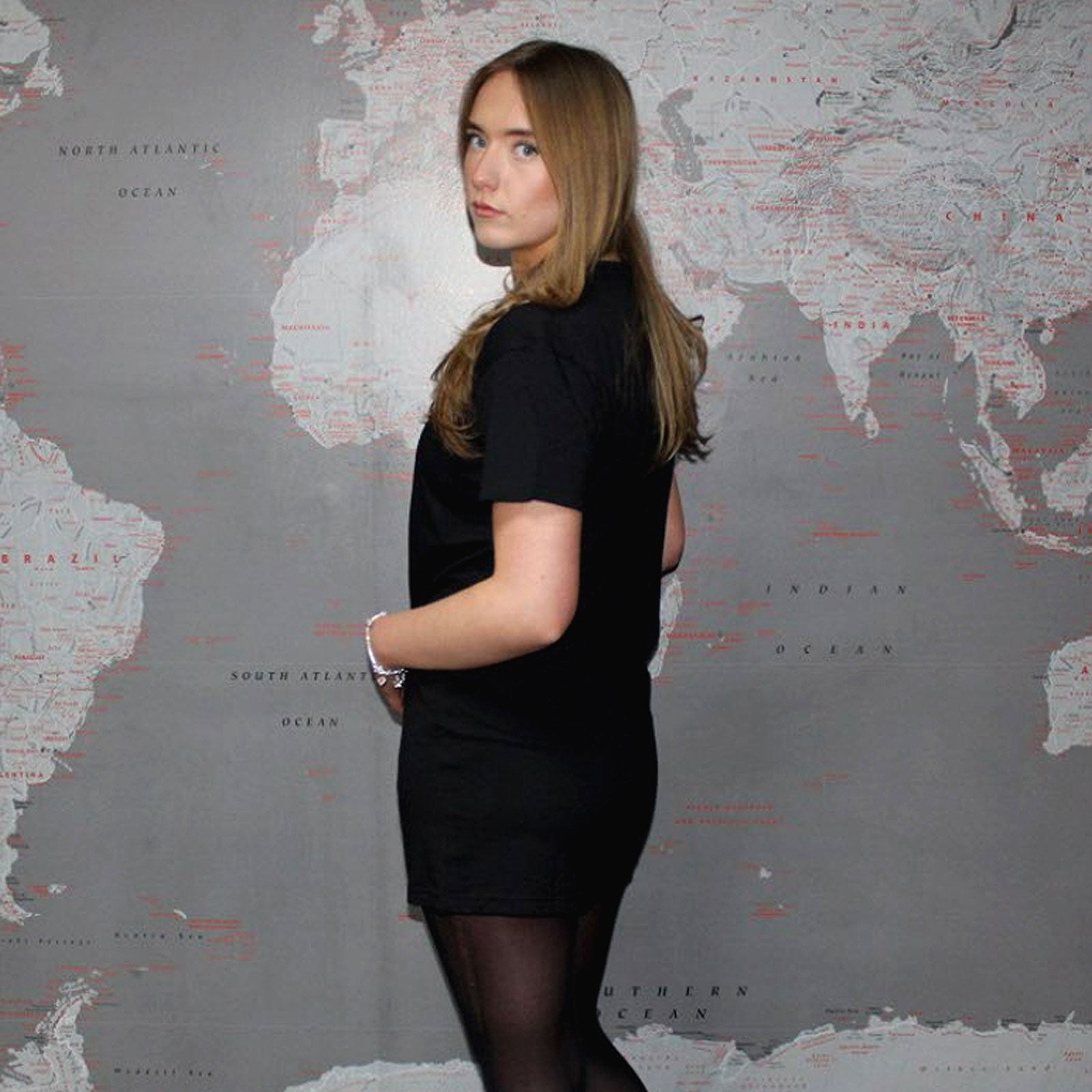 Foo Fighters Ladies T-Shirt Dress: FF Logo (Black)