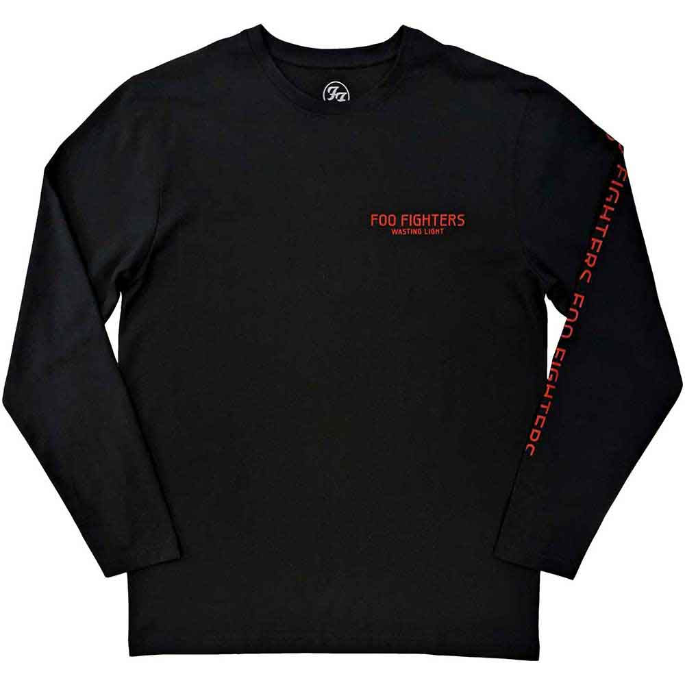 Foo Fighters Unisex Long Sleeve T-Shirt: Wasting Light (Black) (Back & Sleeve Print)