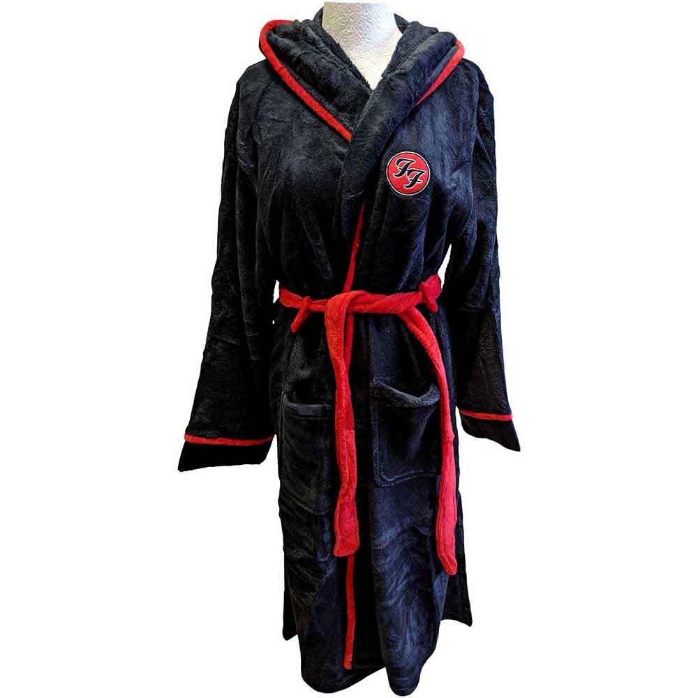 Foo Fighters Unisex Bathrobe: FF Logo (Black) (Back Print)