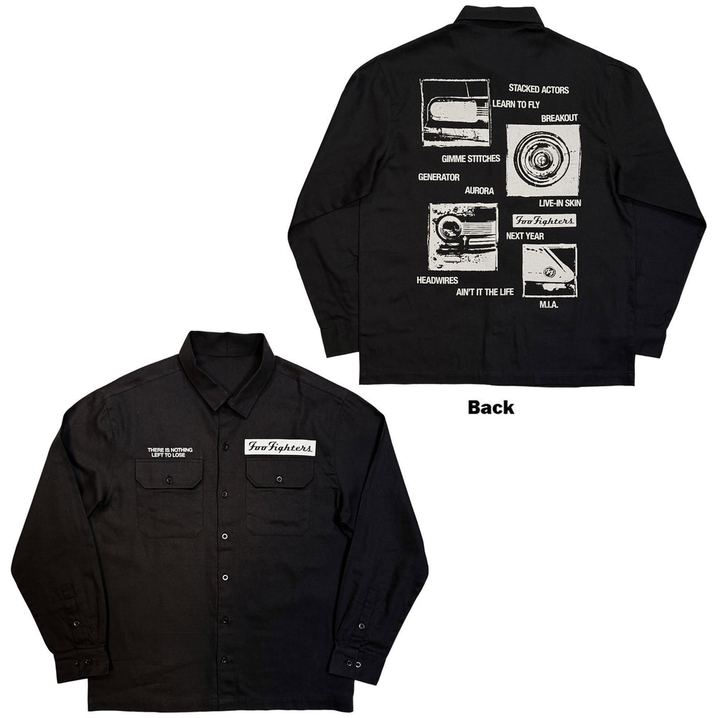Foo Fighters Unisex Casual Shirt: Nothing Left To Lose Mono (Black) (Back Print)