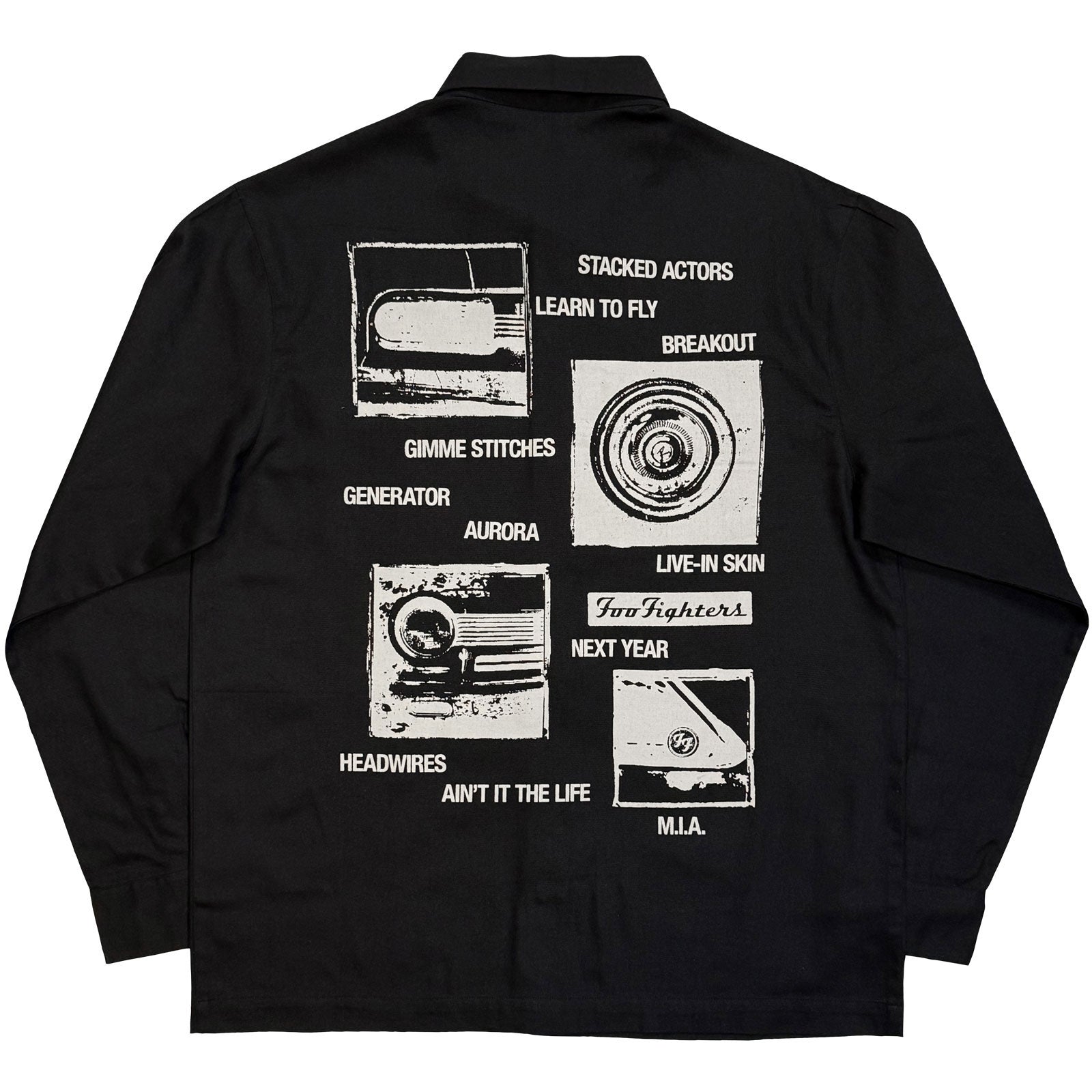 Foo Fighters Unisex Casual Shirt: Nothing Left To Lose Mono (Black) (Back Print)