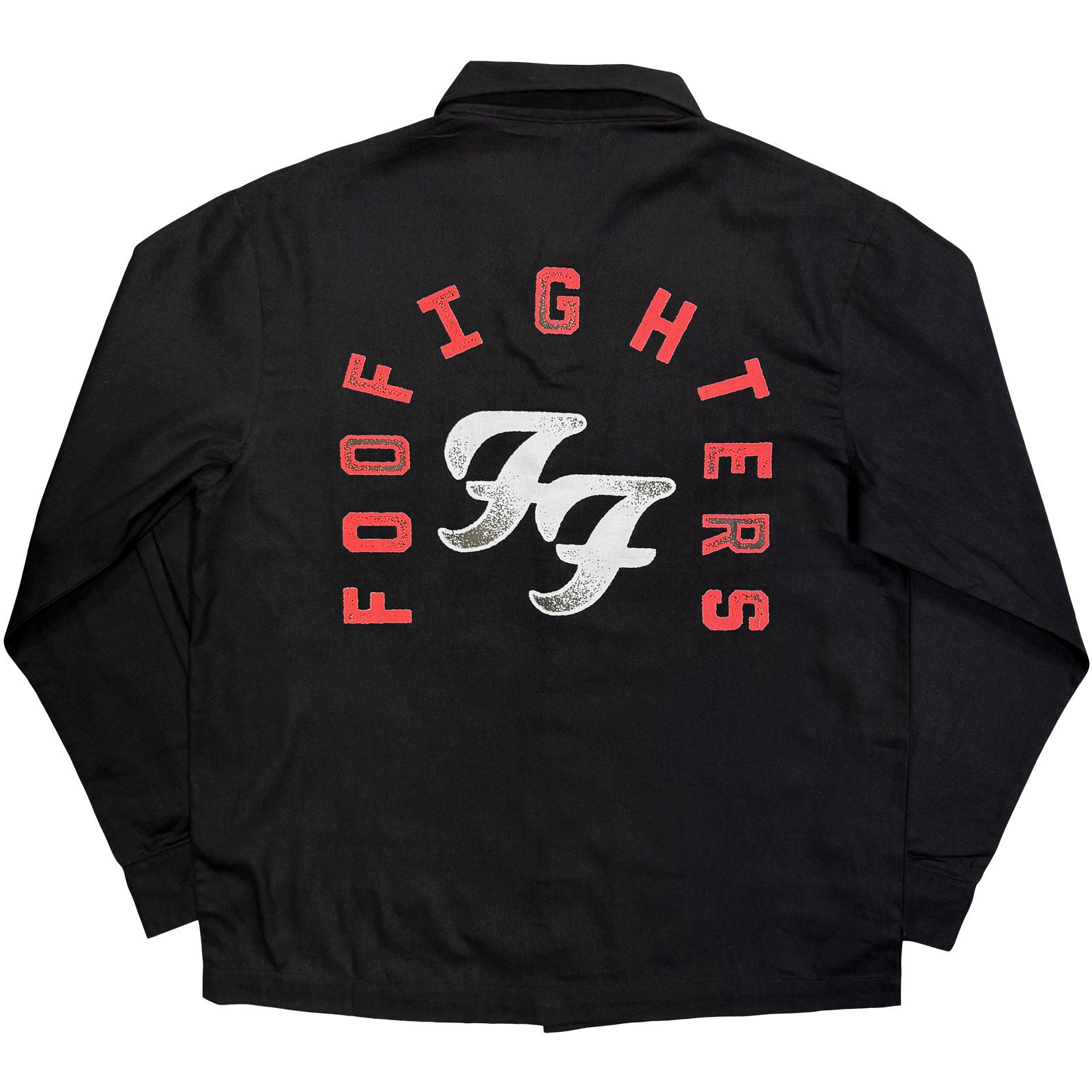 Foo Fighters Unisex Casual Shirt: Red Arch Logo (Black)