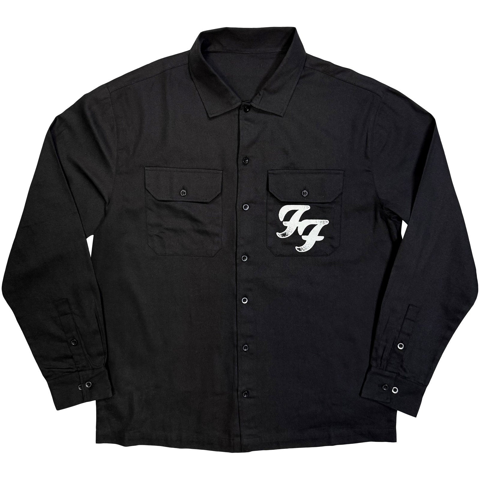 Foo Fighters Unisex Casual Shirt: Red Arch Logo (Black)
