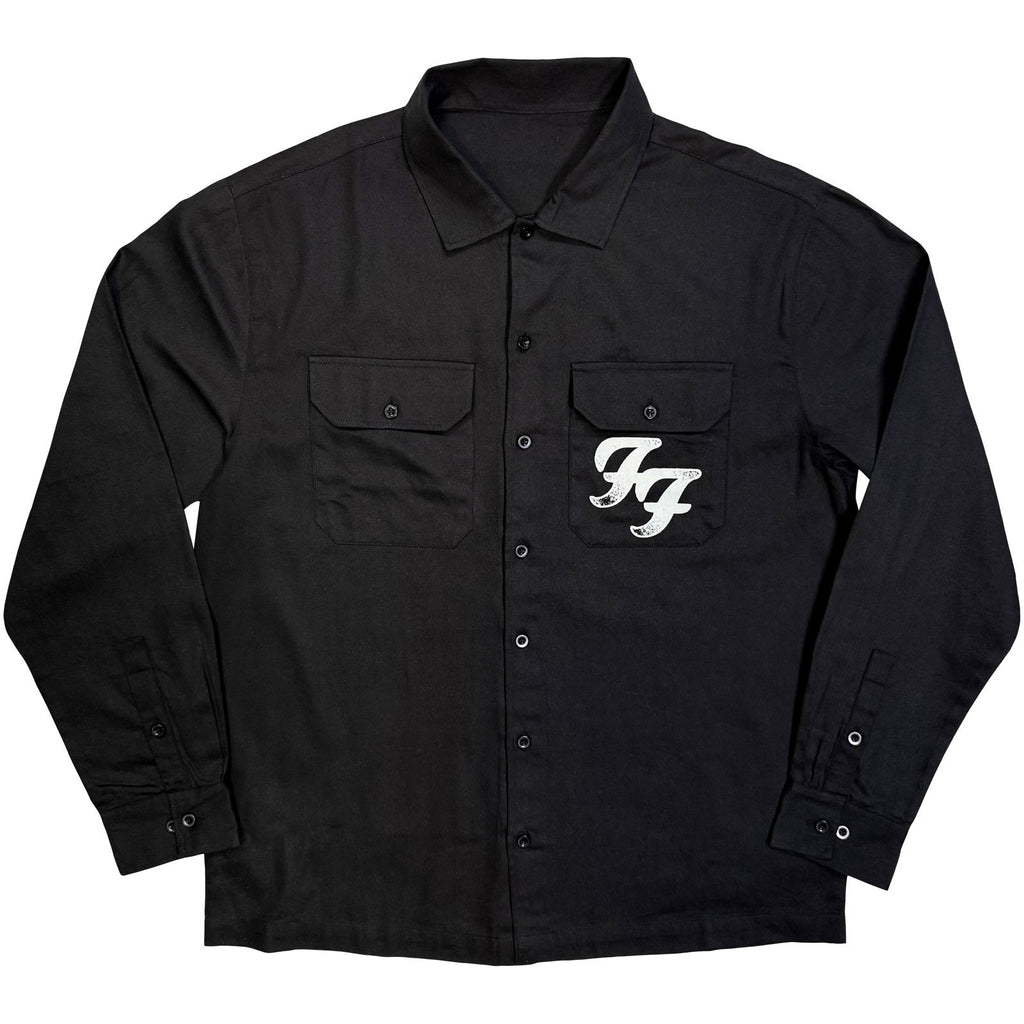 Foo Fighters Unisex Casual Shirt: Red Arch Logo (Black)