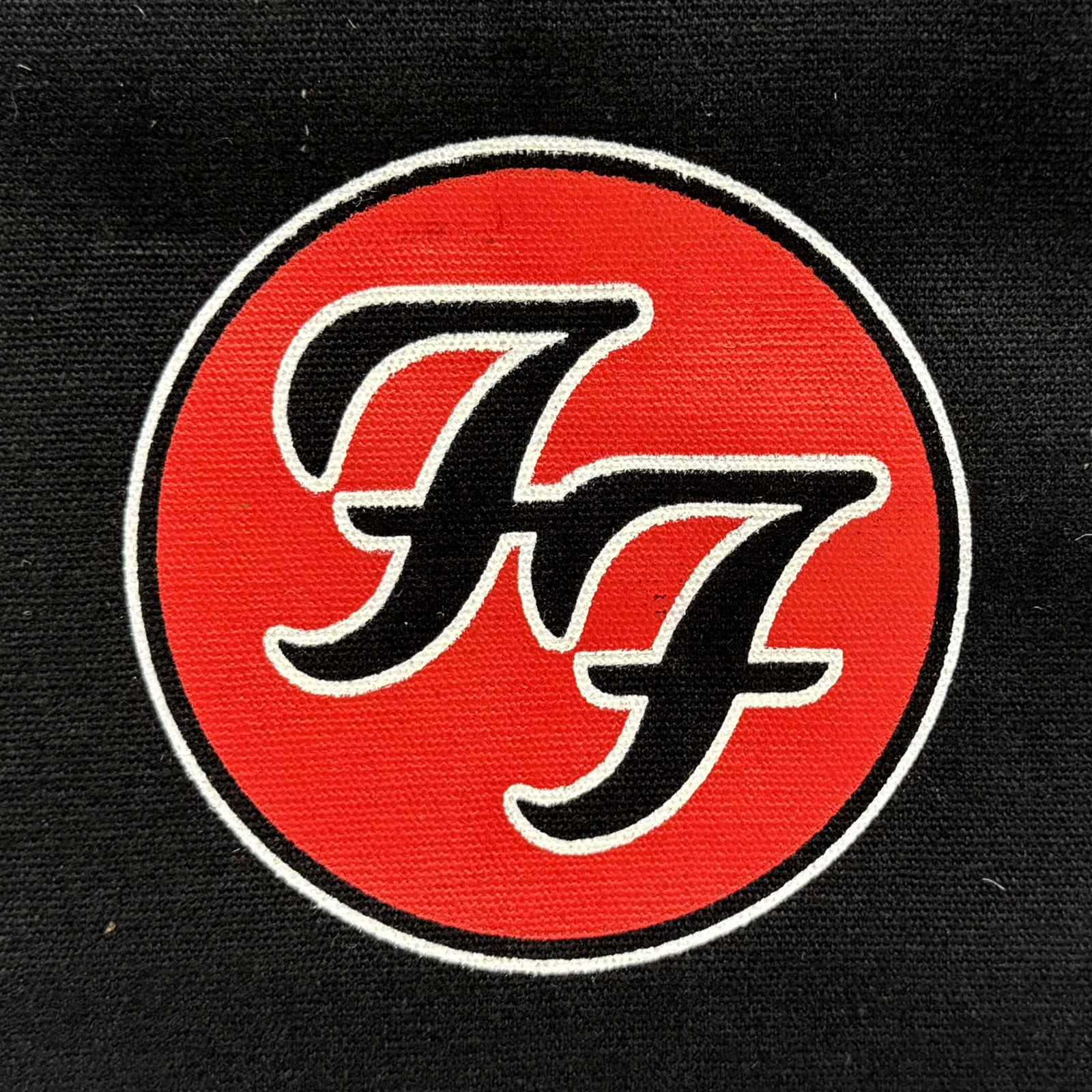 Foo Fighters Cotton Tote Bag: FF Logo (Black) (Back Print)