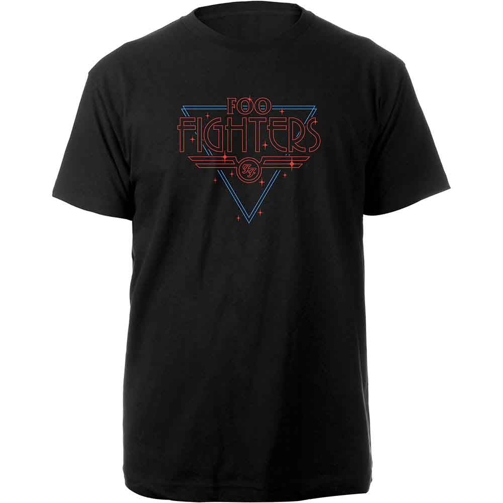 Foo Fighters Unisex T-Shirt: Black Disco Outline (Black)