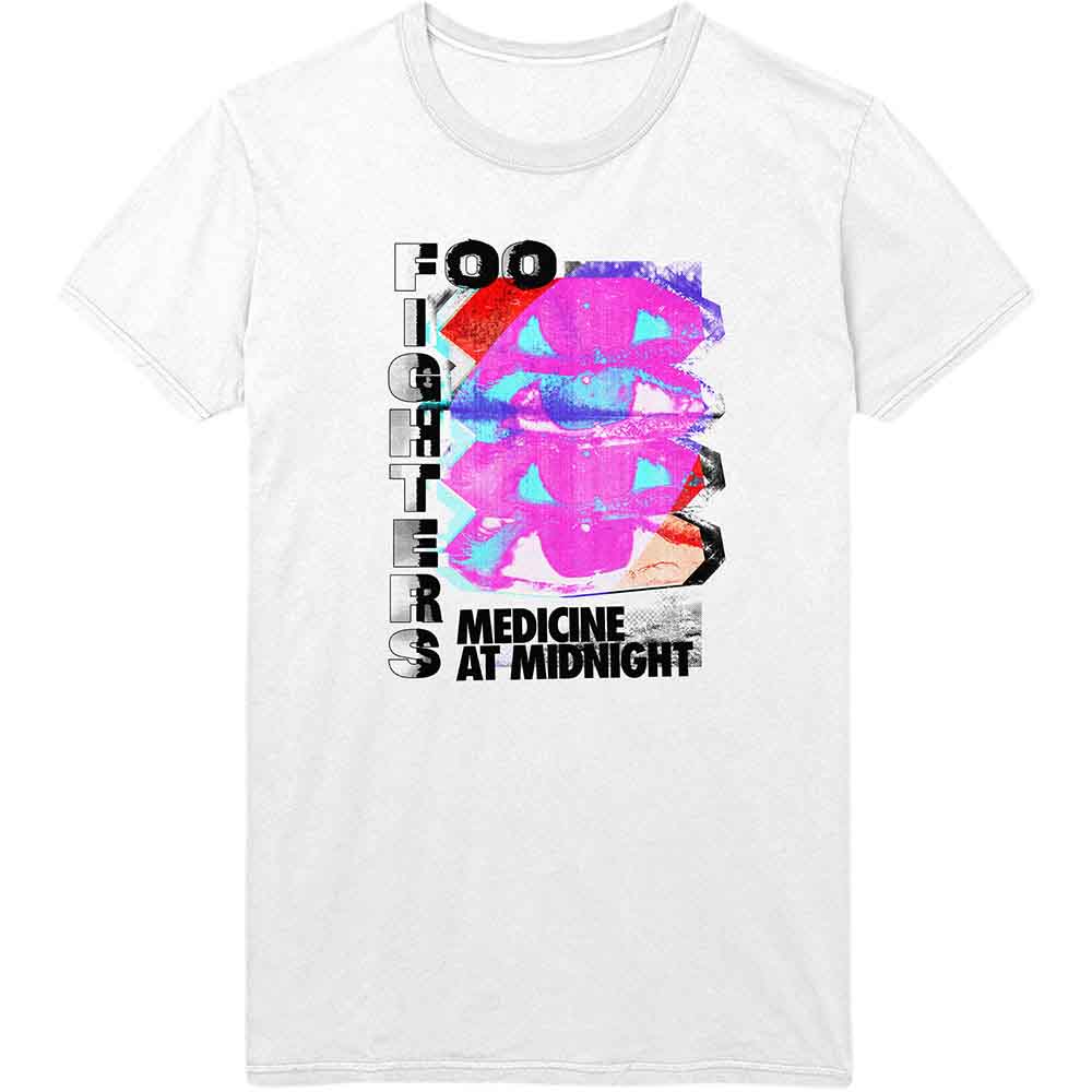 Foo Fighters Unisex T-Shirt: Medicine At Midnight Tilt (White)