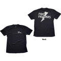 Foo Fighters Unisex T-Shirt: Flash Logo (Black) (Back Print)
