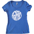 Foo Fighters Ladies T-Shirt: 70s Logo (Blue) (Ex-Tour)