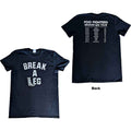 Foo Fighters Unisex T-Shirt: Break A Leg (Black) (Back Print & Ex-Tour)