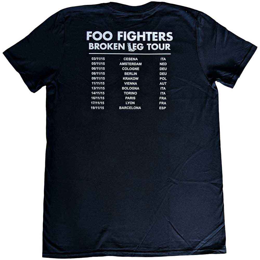 Foo Fighters Unisex T-Shirt: Break A Leg (Black) (Back Print & Ex-Tour)