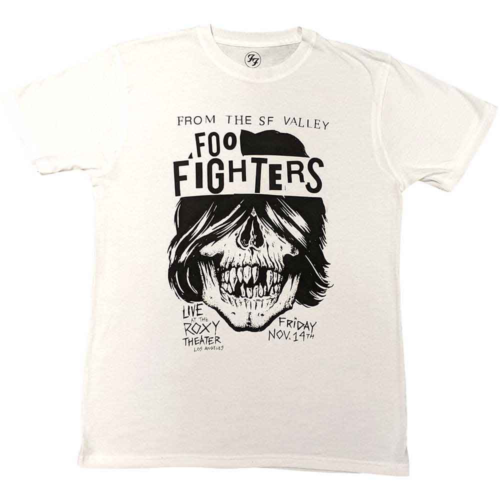 Foo Fighters Unisex T-Shirt: Roxy Flyer (White)