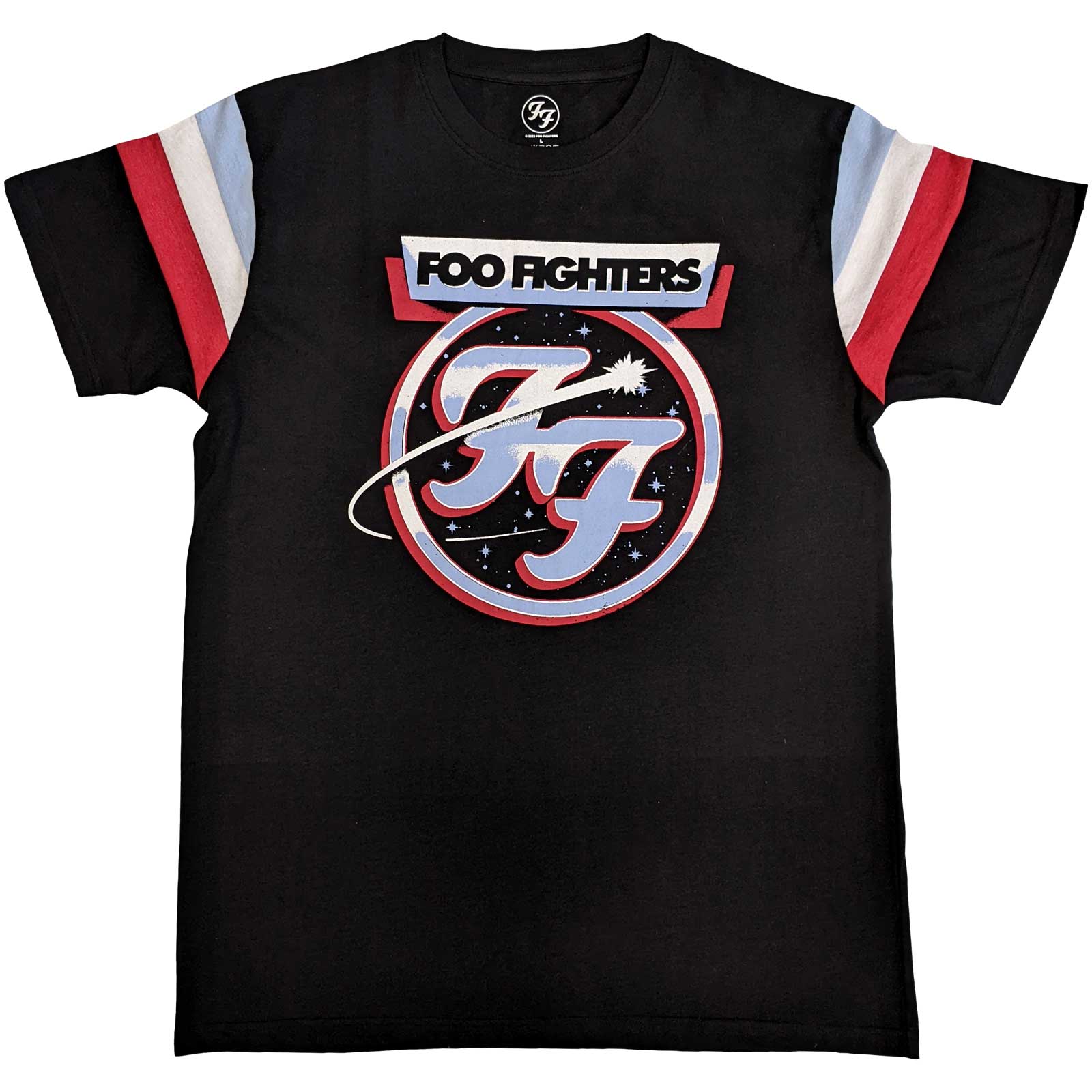 Foo Fighters Unisex Ringer T-Shirt: Comet Tricolour (Black)