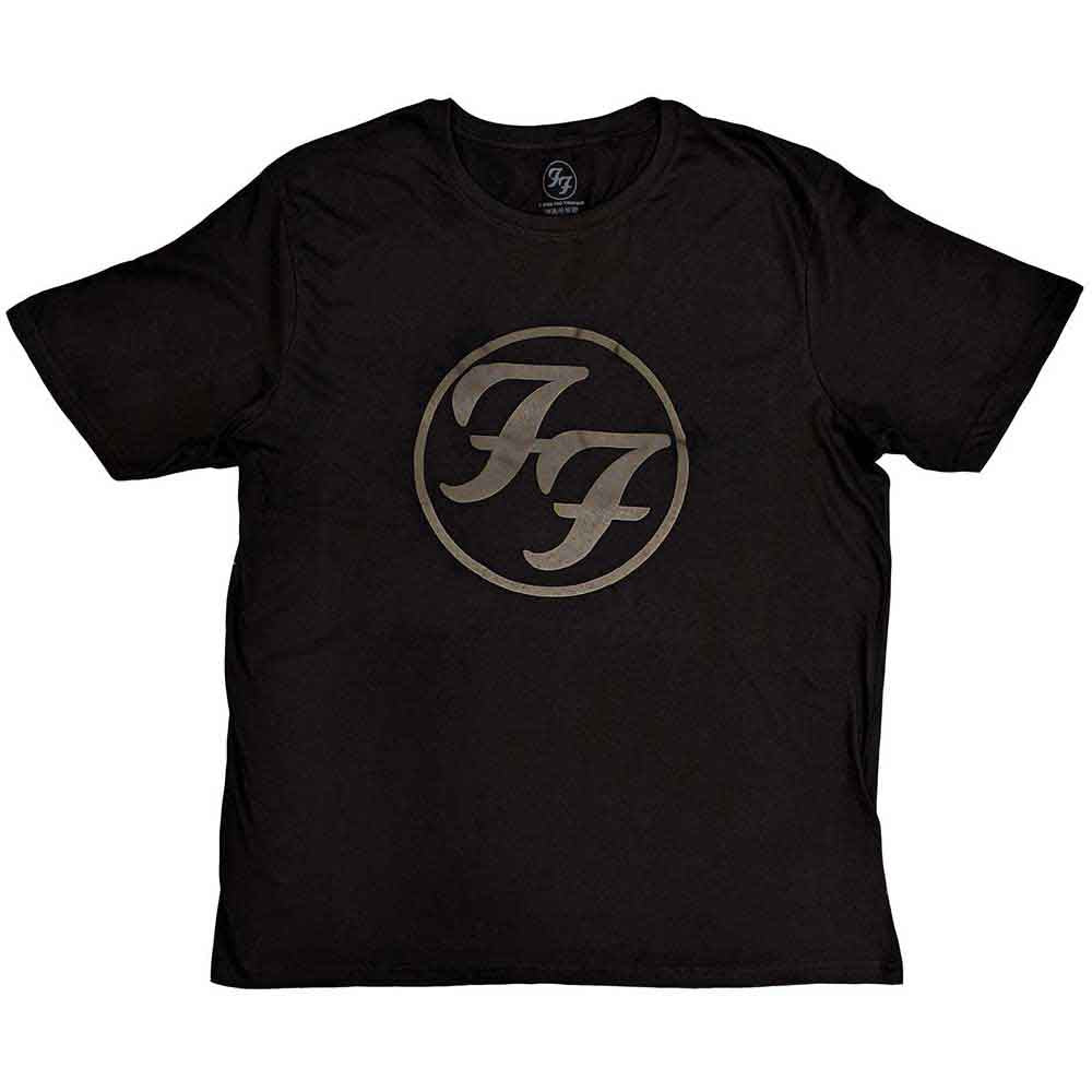 Foo Fighters Unisex T-Shirt: FF Logo (Black) (Hi-Build)