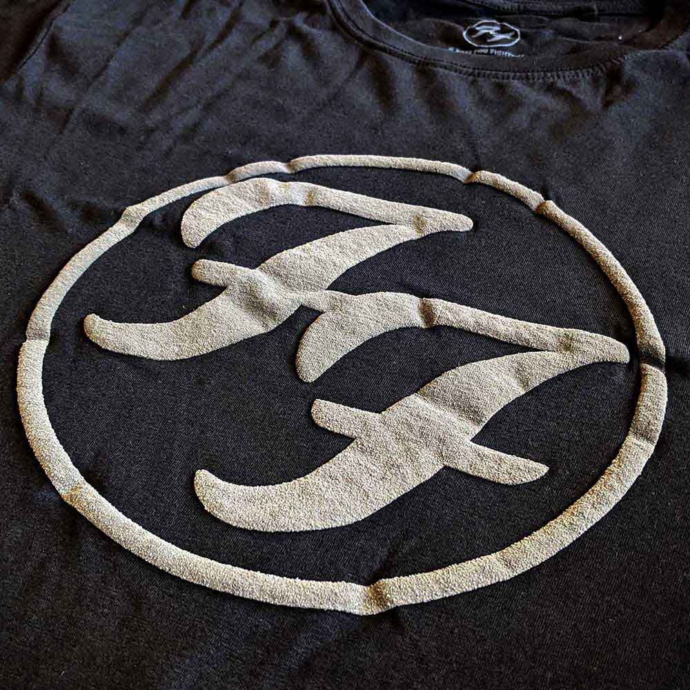 Foo Fighters Unisex T-Shirt: FF Logo (Black) (Hi-Build)