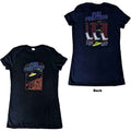 Foo Fighters Ladies T-Shirt: UFOS 2015 European Tour (Black) (Back Print & Ex-Tour)