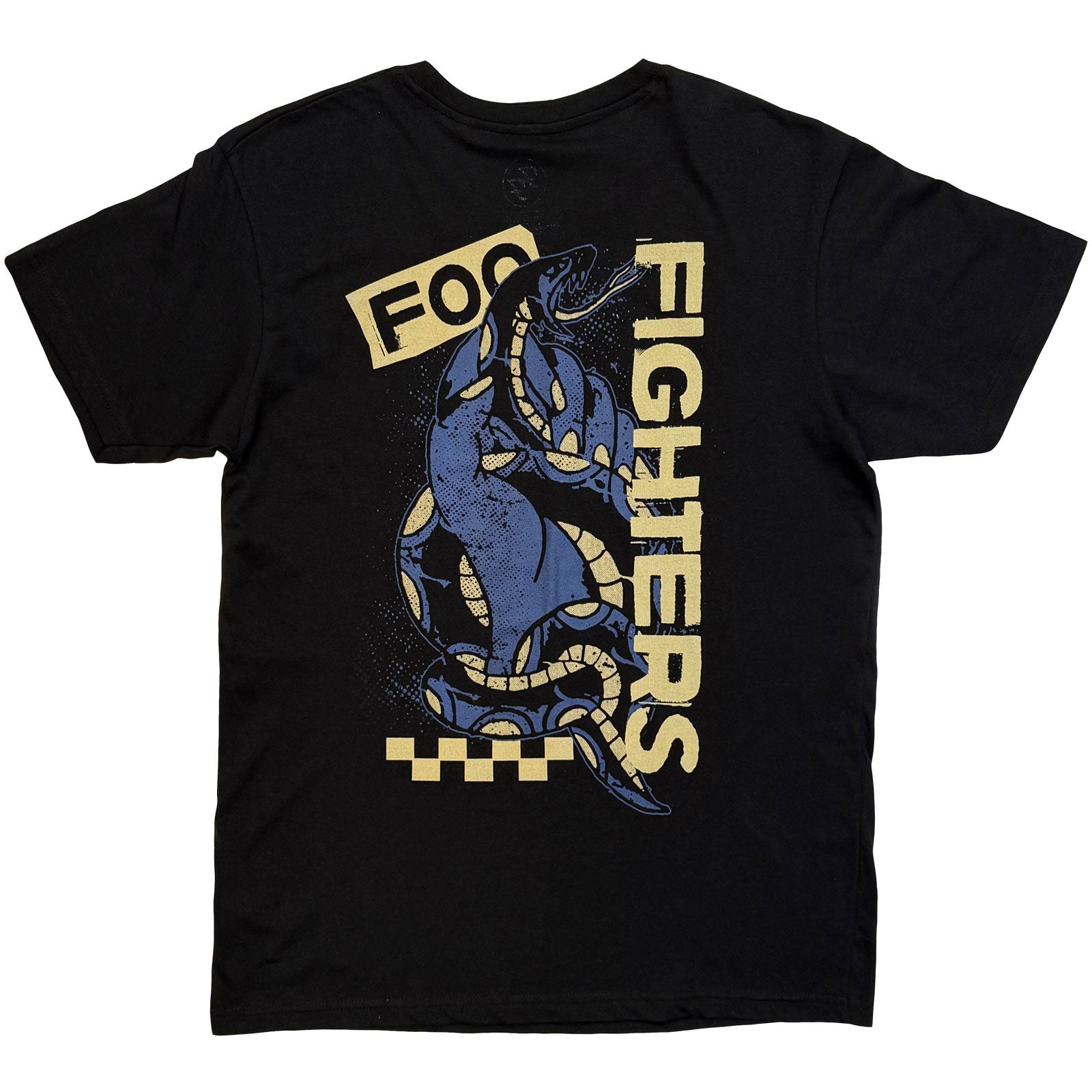 Foo Fighters Unisex T-Shirt: Snake (Black) (Back Print)