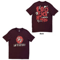 Foo Fighters Unisex T-Shirt: Albums Symbols (Maroon Red) (Back Print)
