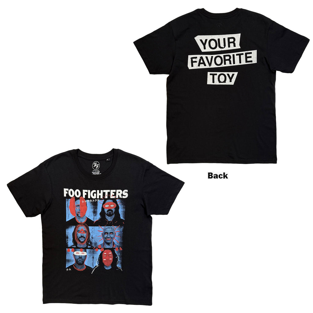 Foo Fighters Unisex T-Shirt: Your Favourite Toy (Black) (Back Print)