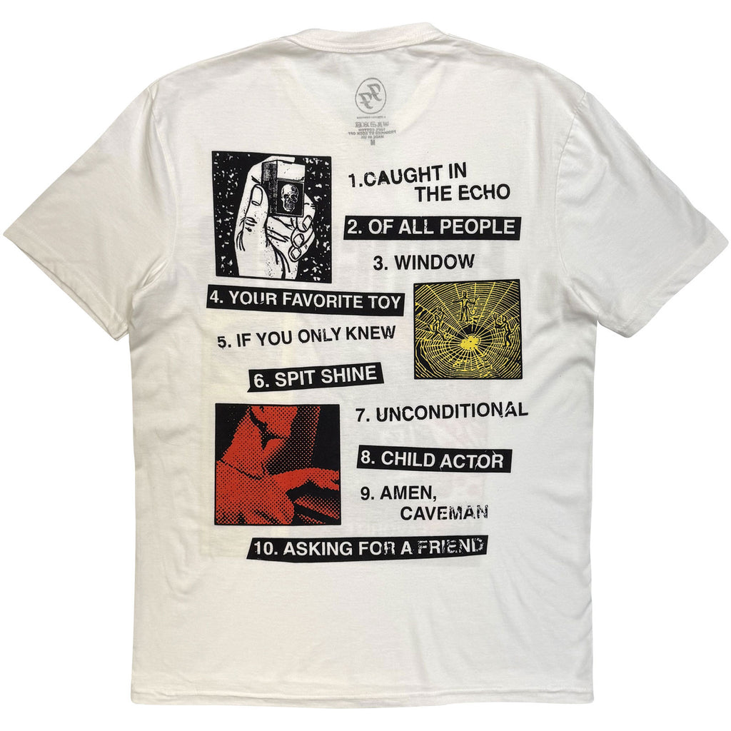 Foo Fighters Unisex T-Shirt: Your Favourite Toy Tracklist (White) (Back Print)