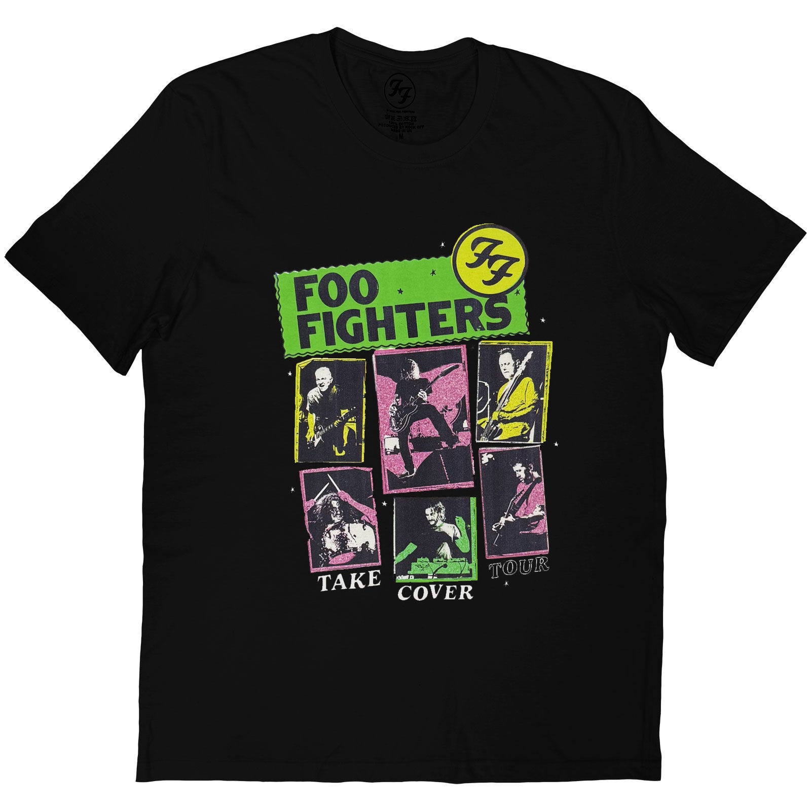 Foo Fighters Unisex T-Shirt: Take Cover Tour (Black)