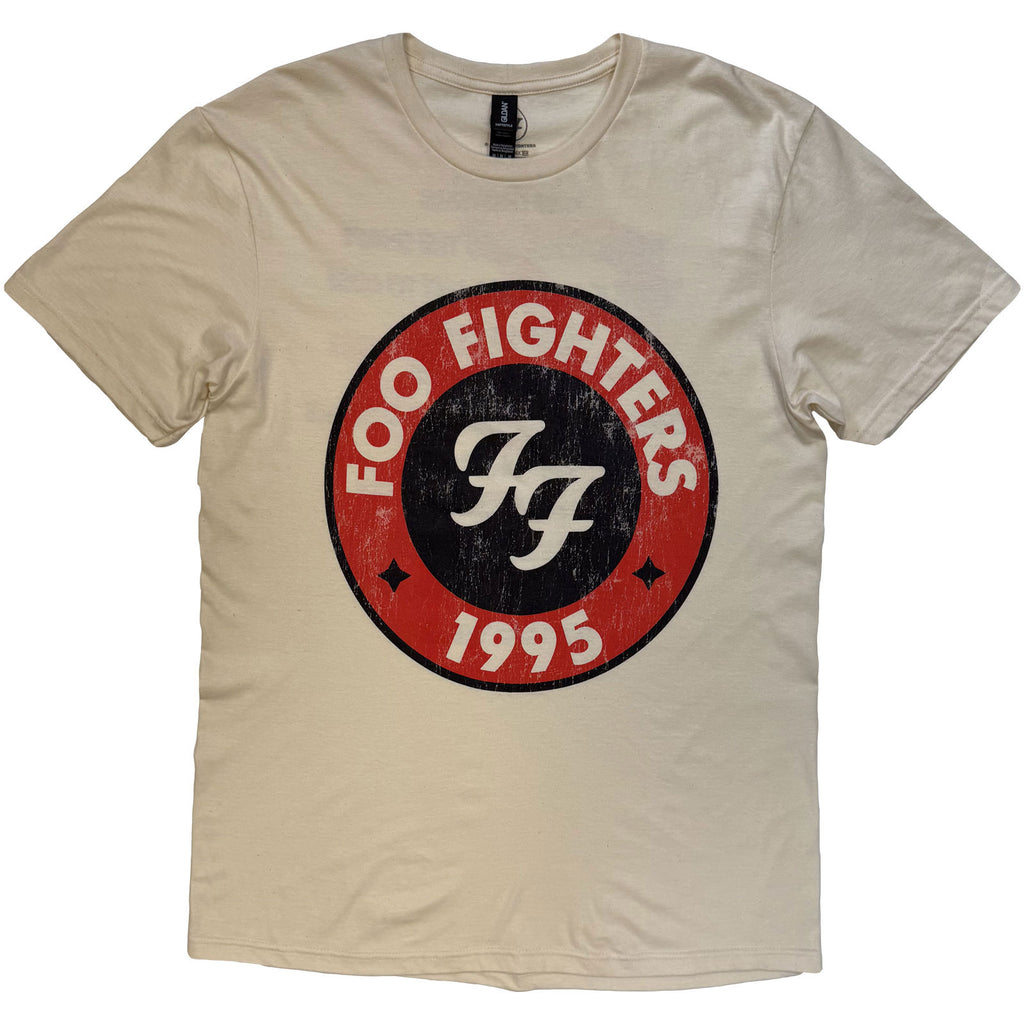 Foo Fighters Unisex T-Shirt: 1995-2025 Albums (Natural) (Back Print)